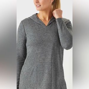 Double knit hooded top